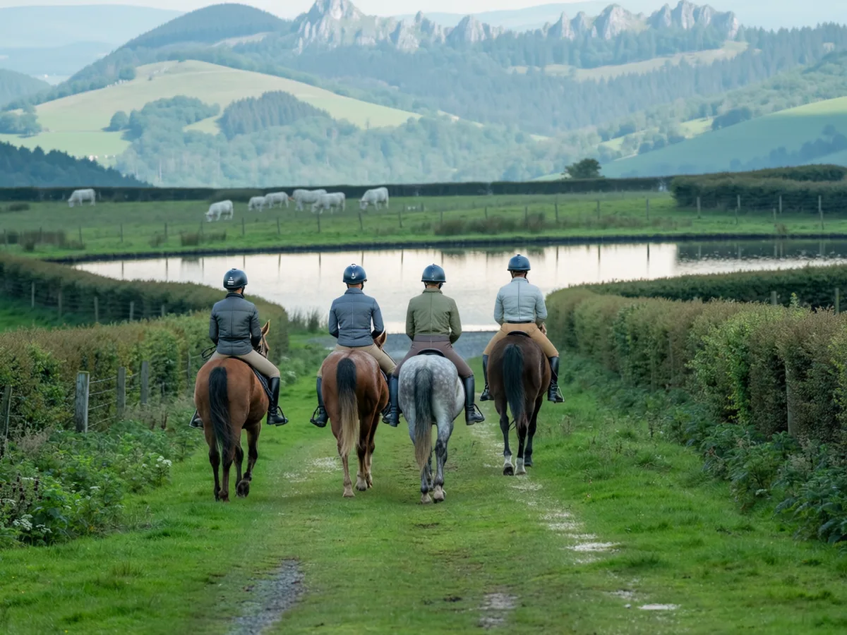 Balade à cheval dans l'Ain, autour de Plateau d'Hauteville